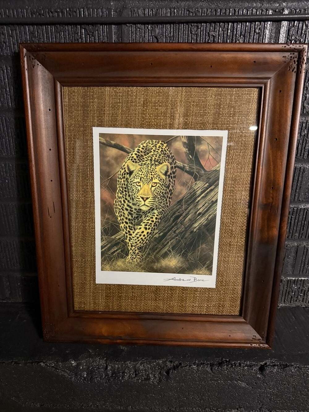 Andrew Bone Silent Stalker Signed Seriolithograph Print in Framed Matting